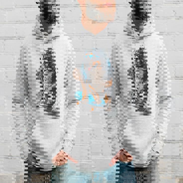 面白いスケートボード バーニーズマウンテンドッグ スケーター スケートグラフィック パーカー 彼への贈り物