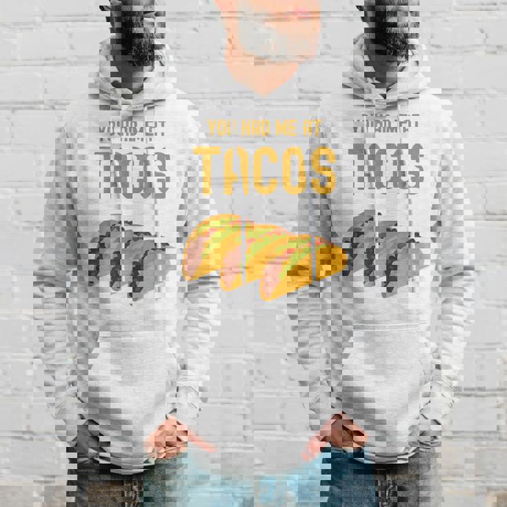 面白いタコス You Had Me At Tacos かわいい 愛らしいタコス フード パーカー 彼への贈り物