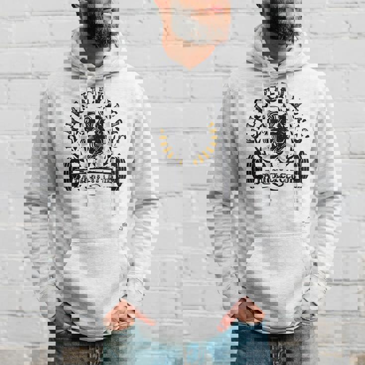 面白いチキンレッグバーベルワークアウトジム。 パーカー 彼への贈り物