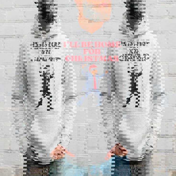 面白いトランプサンタハット、クリスマスに家に帰るよ 長袖tシャツ パーカー 彼への贈り物