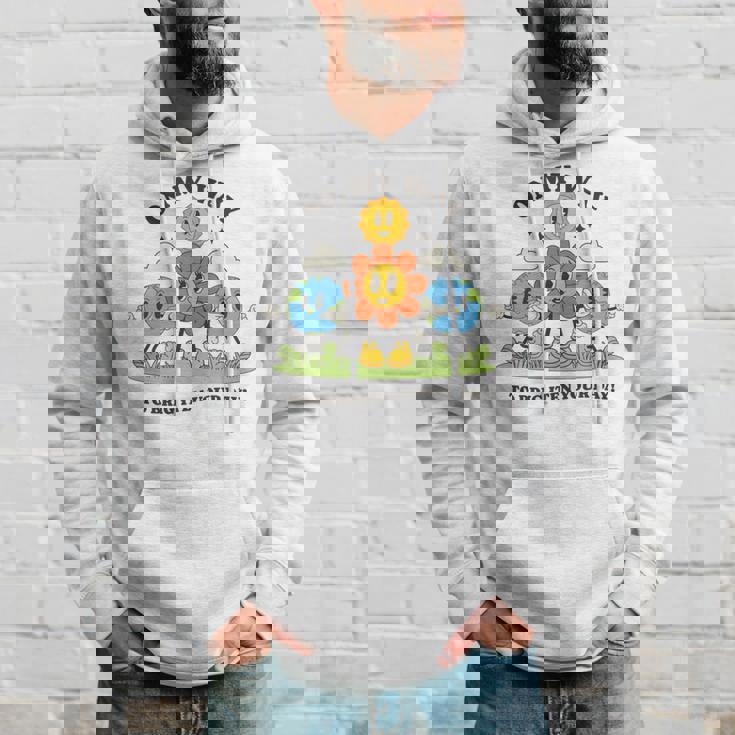 面白いポジティブスマイルサンガーデンハッピーガーデナー植物が育つ 長袖tシャツ パーカー 彼への贈り物