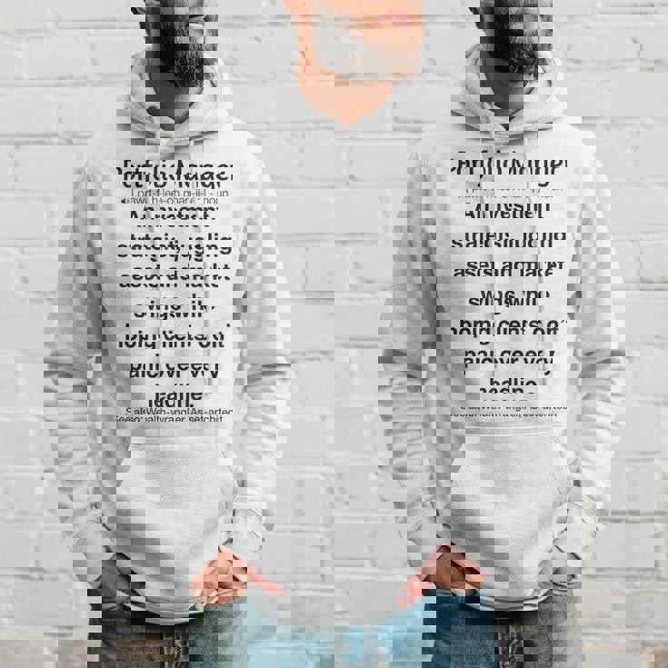 面白いポートフォリオマネージャー パーカー 彼への贈り物