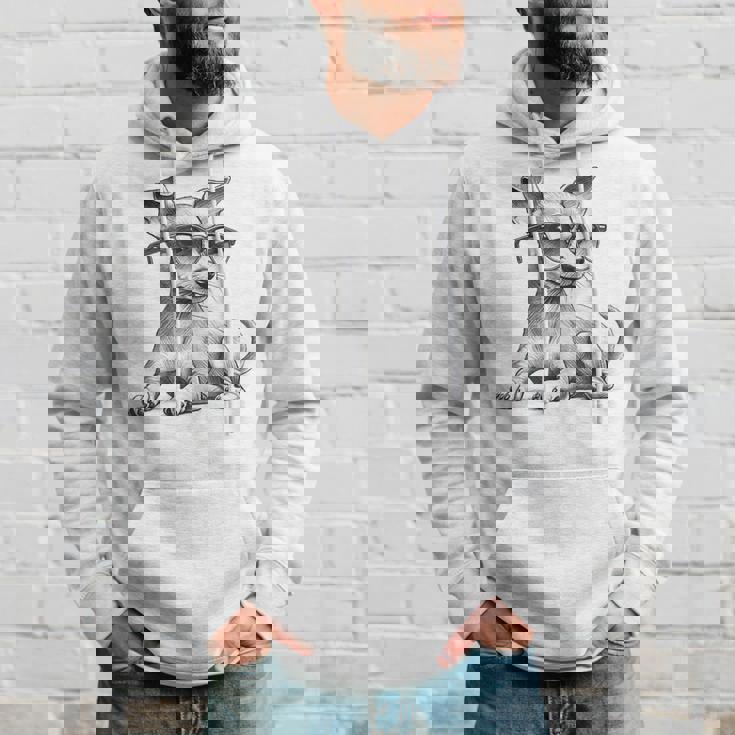 面白いミニチュアピンシャードッグミニピンサングラスデザイン。 パーカー 彼への贈り物