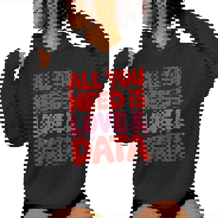 All You Need Is Love & Data Teacher コンピュータースプレッドシート レディースパーカー
