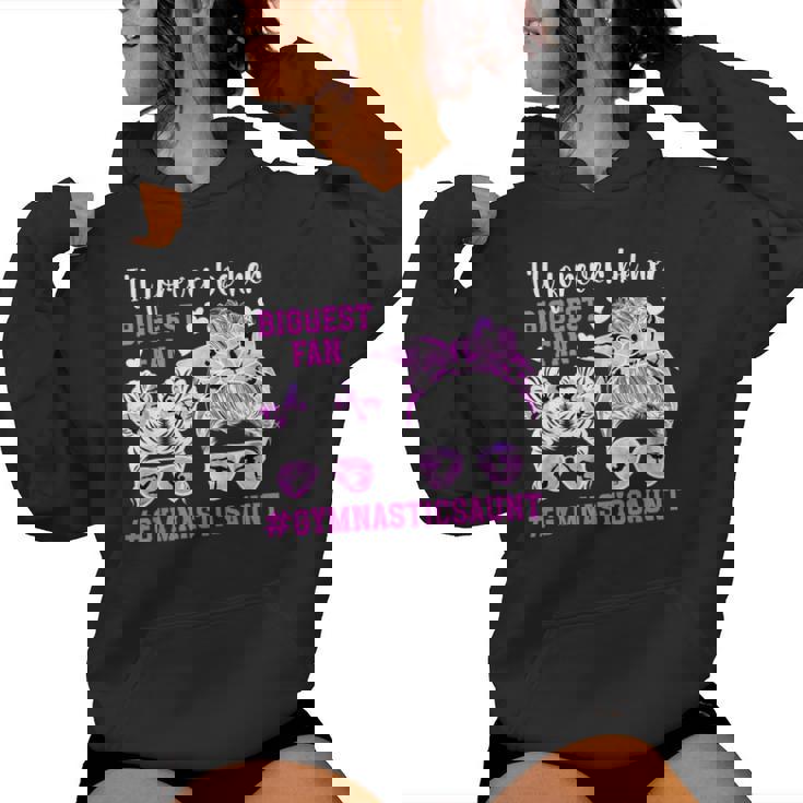 Her Biggest Fan Gymnastics Aunt Of A Gymnast Auntie Women Hoodie