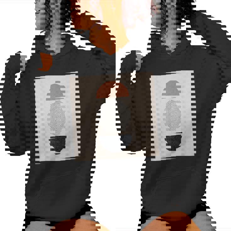 Boho 抽象形アート ミッドセンチュリー モダンアート レディースパーカー