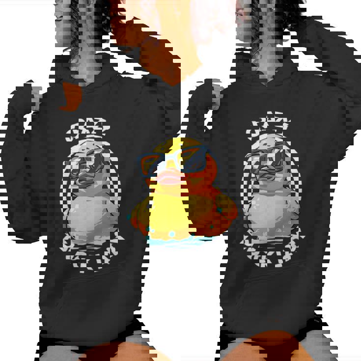 Crazy Duck Lady キュート アヒル ママ アヒルの所有者 面白い I Love Ducks レディースパーカー