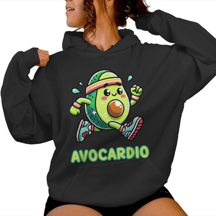 Divertido Aguacate Para Correr Fitness Ejercicio Cardio Regalo Para Hombres Y Es Sudadera con capucha para mujer