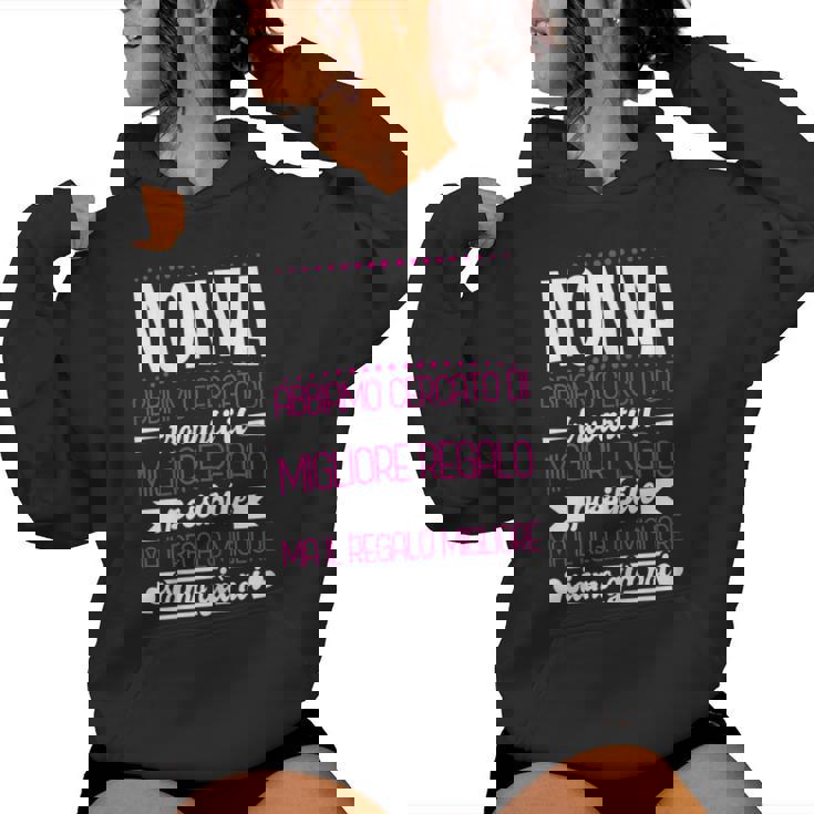 Donna Nonna Festa Della Mamma Regalo Migliore Nonna Del Mondo Felpa con cappuccio da donna