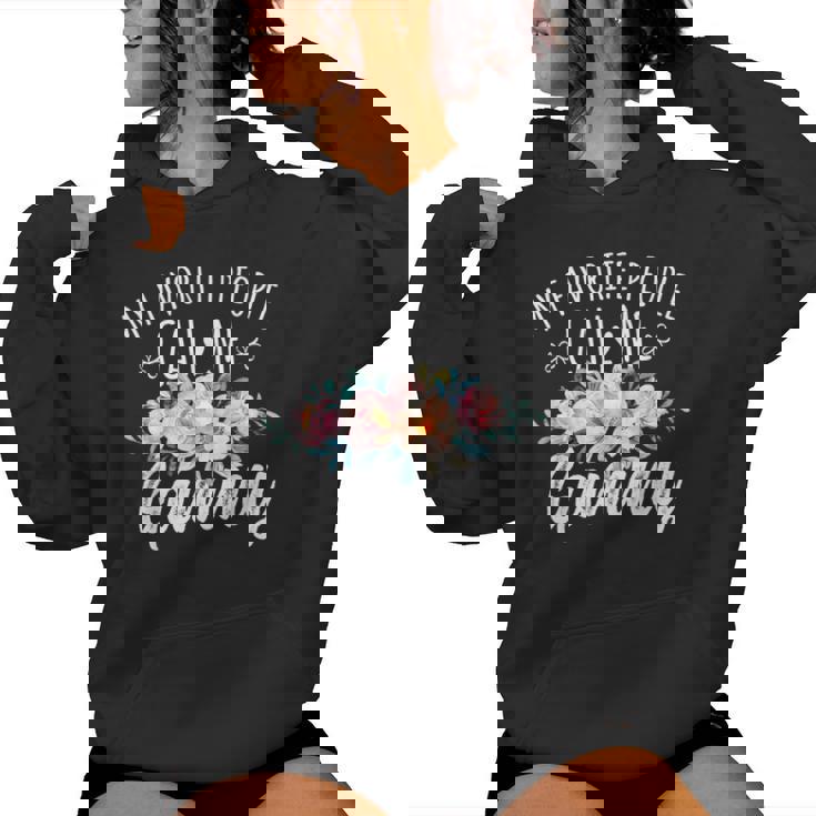 My Favorite People Call Me Gammy Floral Birthday Gammy Women Hoodie