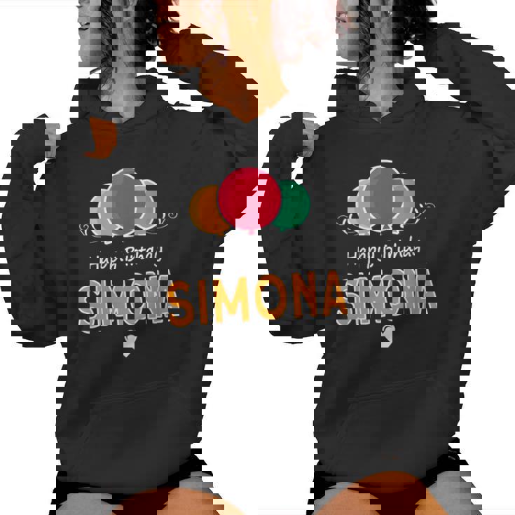 Feliz Cumpleaños Diciendoimona Cuello Sudadera con capucha para mujer
