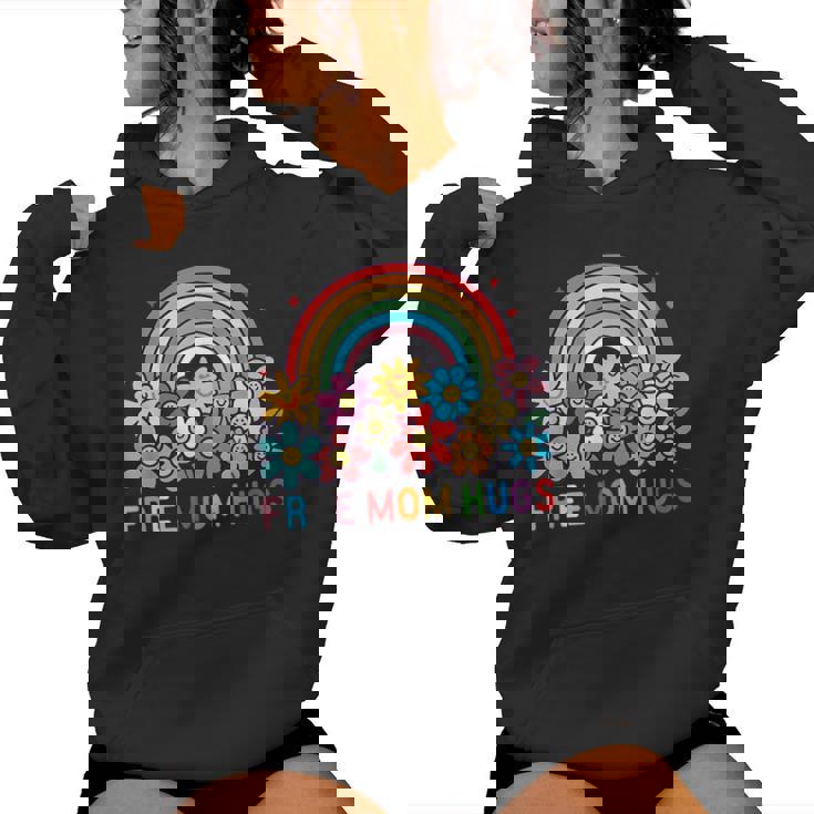 Free Mom Hugs Rainbow Lgbt Gay Lesbian Transgender Pride Women Hoodie