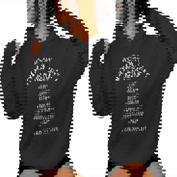 Big Scary Radical Left Agenda Sarcastic Women Hoodie