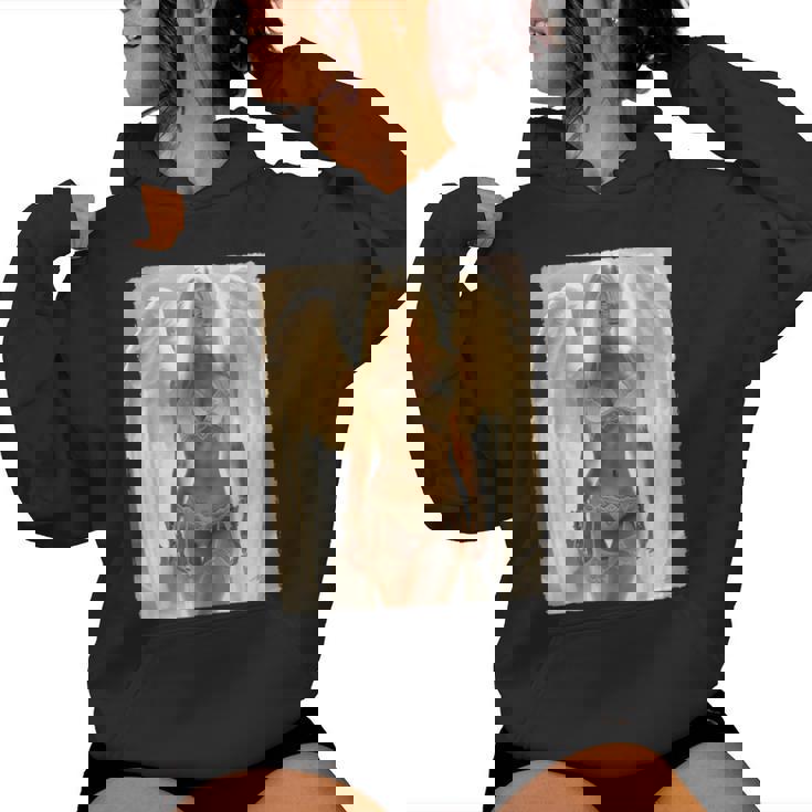 Hot Girl On 男性用 セクシー ブロンド エンジェル ガール ピンナップ レディースパーカー