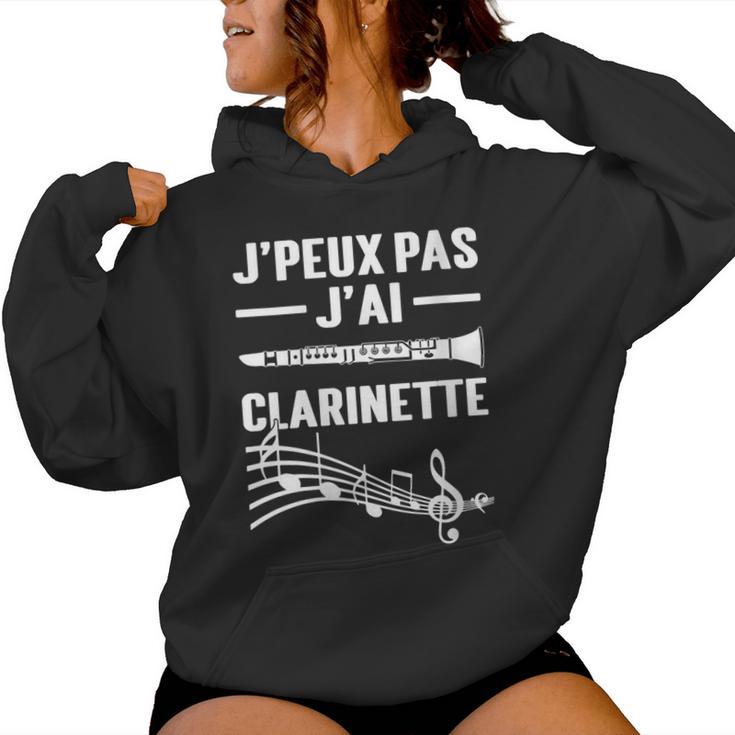 J'peux Pas J'ai Clarinette Clarinettiste Instrument Musique Sweat à capuche femme