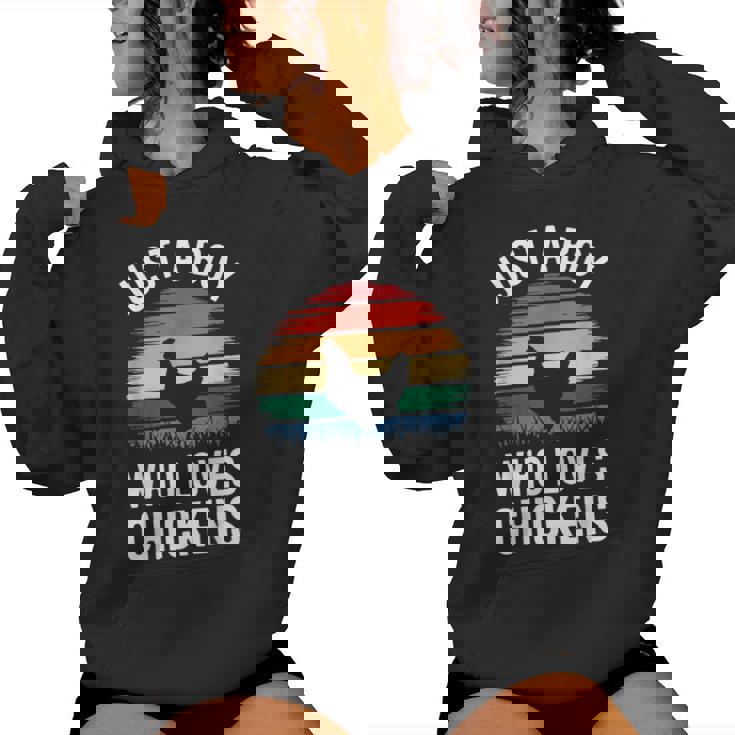 Just A Boy Who Loves Chickens シャツ キッズ 幼児 男の子 チキン レディースパーカー