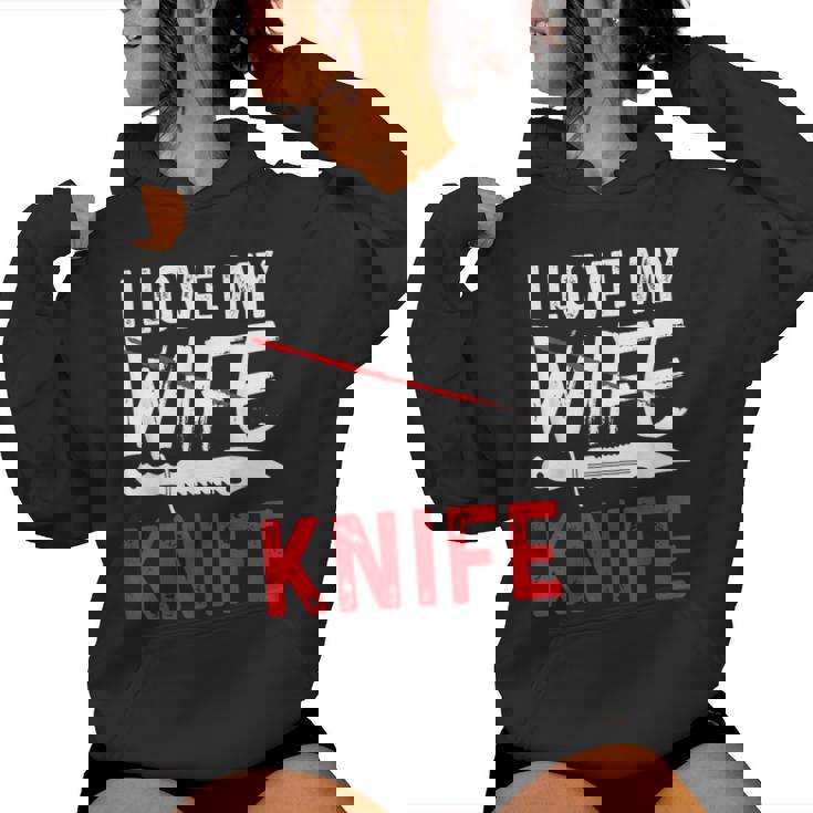 メンズ Knife Collector I Love My Wife ナイフ レディースパーカー