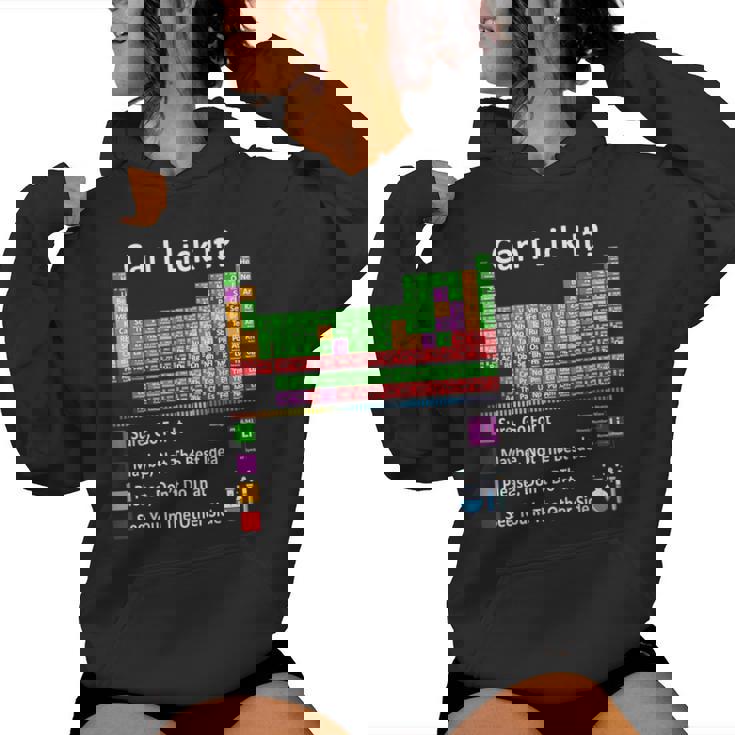 Can I Lick It Periodic Table Chart Science Teacher Cool Meme Women Hoodie