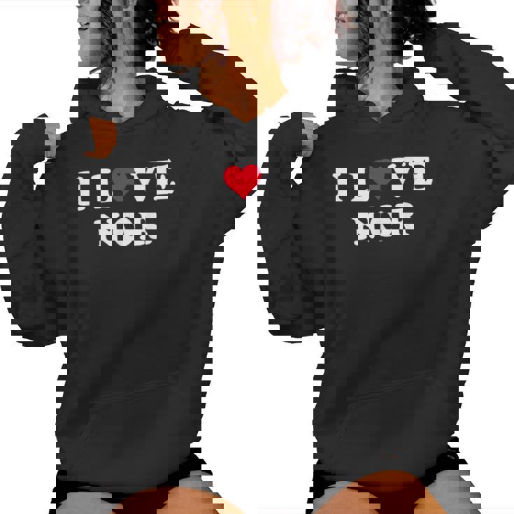 I Love Nor Match Girlfriend & Boyfriend Nor Name レディースパーカー