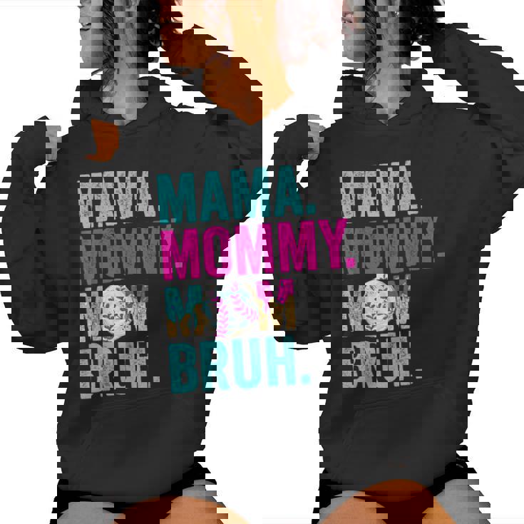 Mama Mommy Mom Bruh Baseball Mom Drip Ice Cream Women Hoodie
