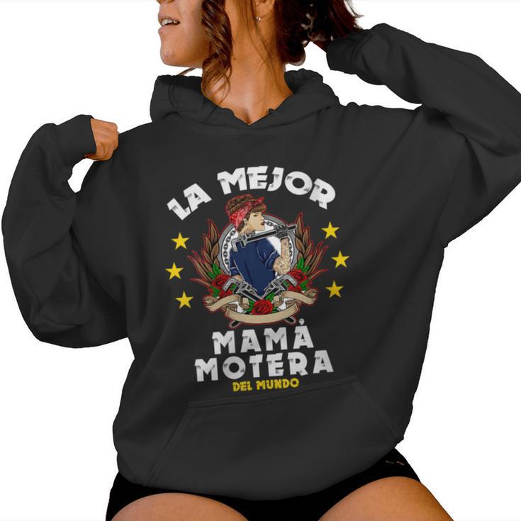 Mama Motera Intage Cuello Sudadera con capucha para mujer