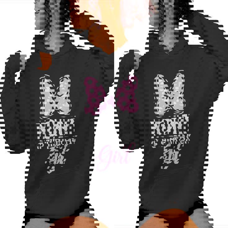 Mommy Of The Birthday Girl Cute Pink Bow Family Matching Women Hoodie