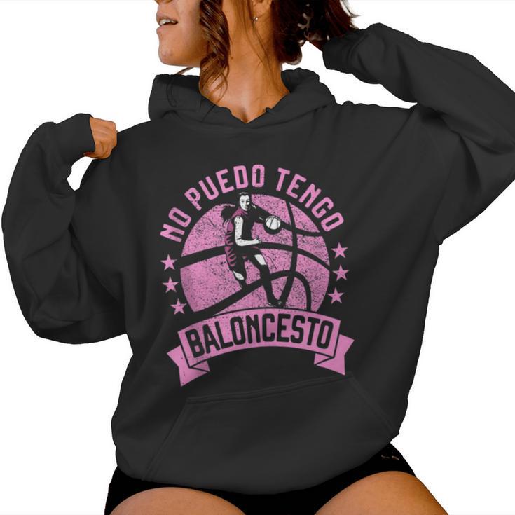 No Puedo Tengo Baloncesto Divertido Para Niña Y Basket In Mangas Sudadera con capucha para mujer