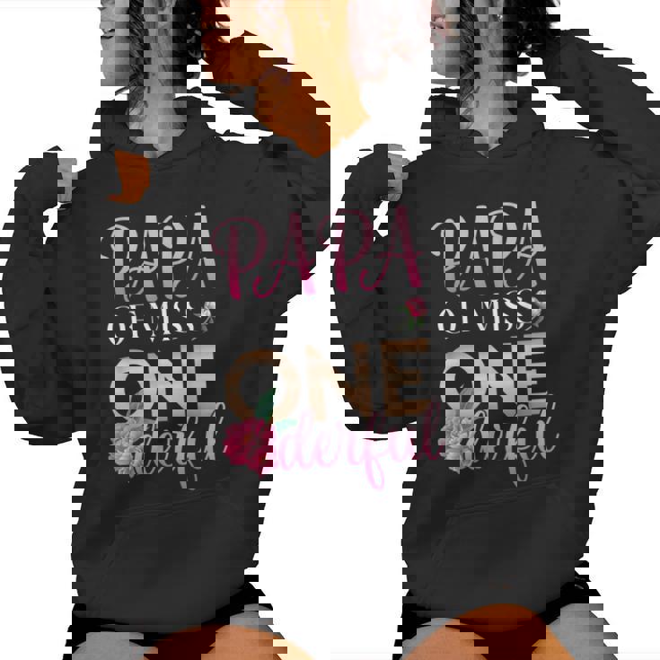 Papa Of Miss Onederful Girls 1歳の誕生日 マッチングファミリー レディースパーカー