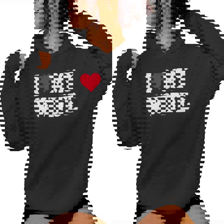 Red Heart I Love My Wife レディースパーカー