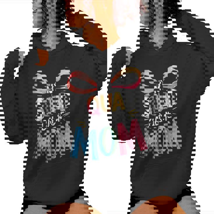 My Squad Calls Me Mom Mama Mother's Day Big Coquette Bow Women Hoodie