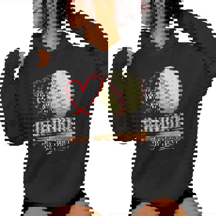 That's My Grandson Out There Baseball Grandma Mother's Day Women Hoodie