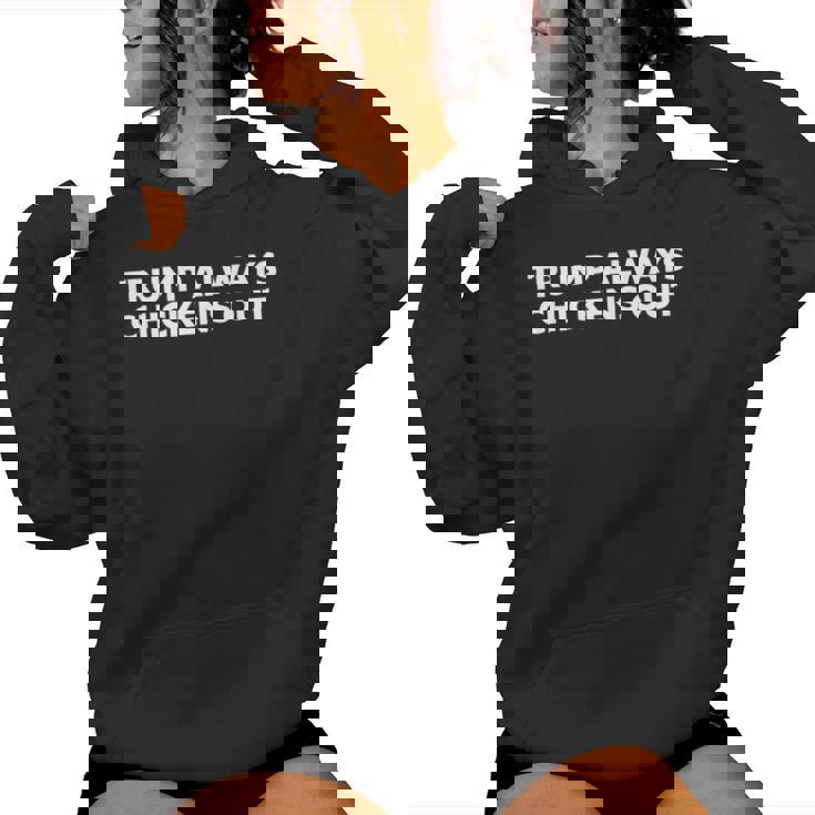 Trump Always Chickens Out Taco レディースパーカー