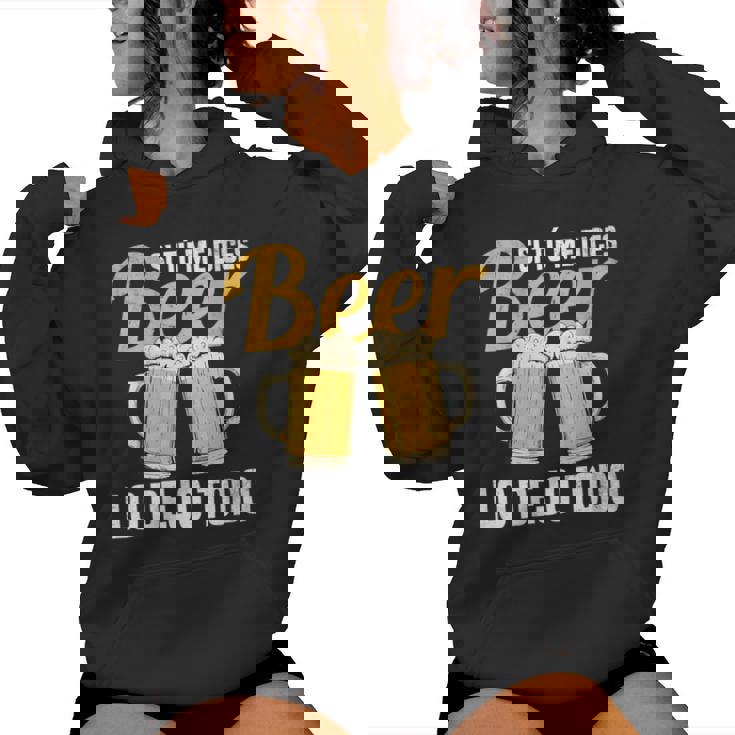 I Tu Me Dices Beer Lo Dejo Todo Cuello Sudadera con capucha para mujer
