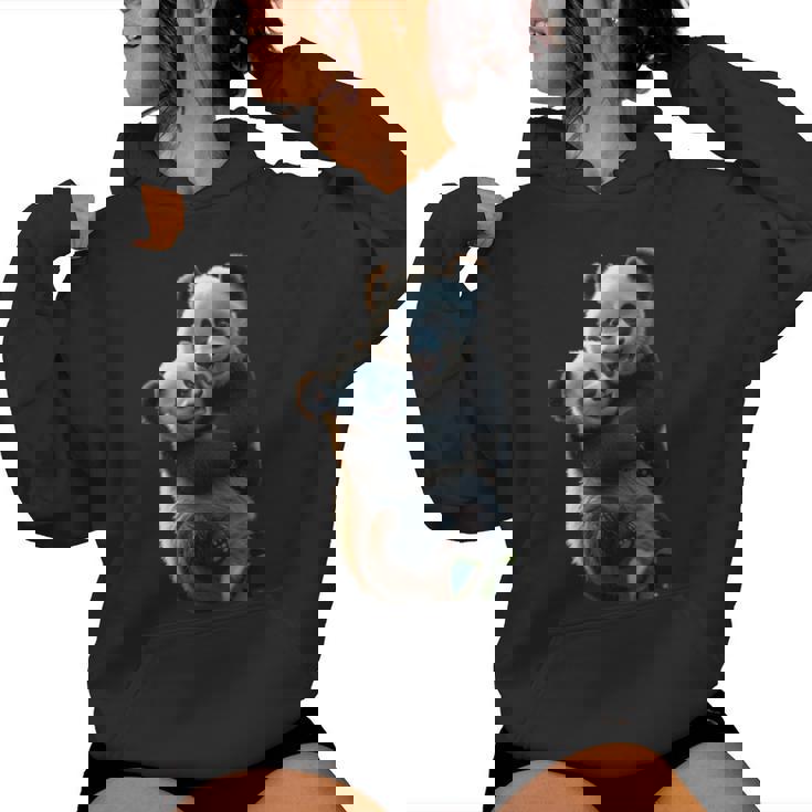 Panda Mignon Avec Du Bambou | Vecteur Premium