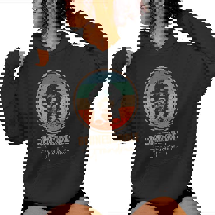 Vintage Bernedoodle Grandma Dog Owner Mom Women Hoodie