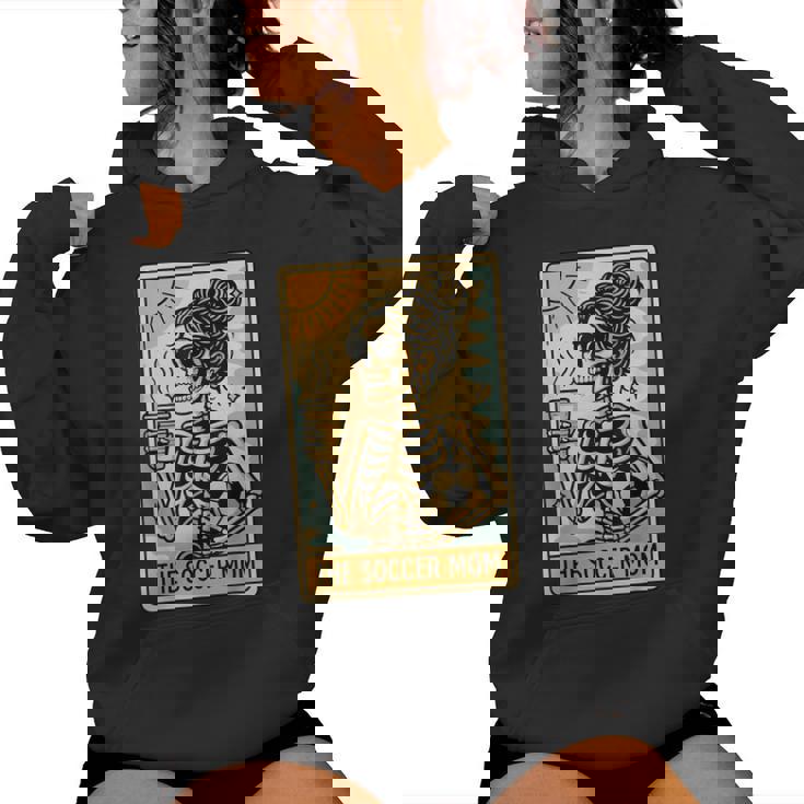 Vintage The Soccer Mom Tarot Card Skeleton Women Hoodie