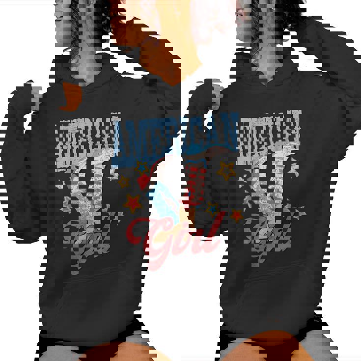Western Cowgirl Boots American Girl 4Th Of July Girls Women Hoodie
