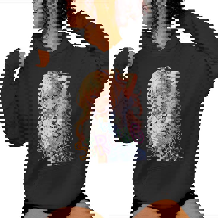 アニメ風イラスト ギャル 最強 可愛い女の子 レディースパーカー