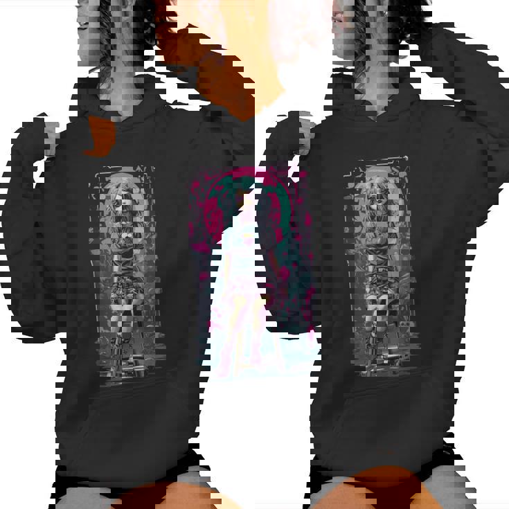 オカルト ゴシック E-Girl ゴスガール 美的 アニメ デザイン レディースパーカー