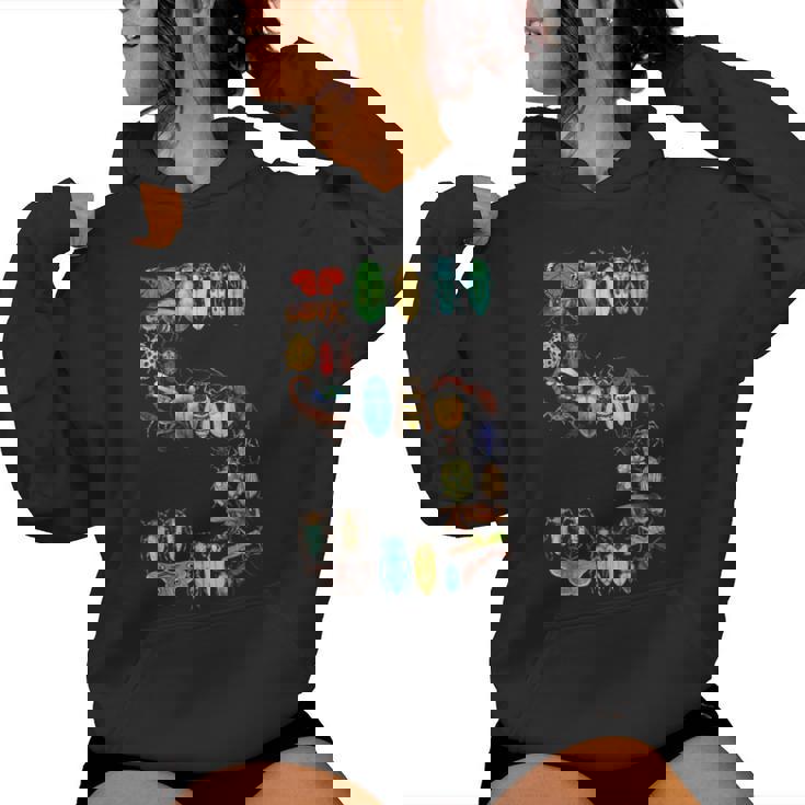 キッズ 5歳 誕生日 虫 虫 カブトムシ 男の子 女の子 5歳 レディースパーカー