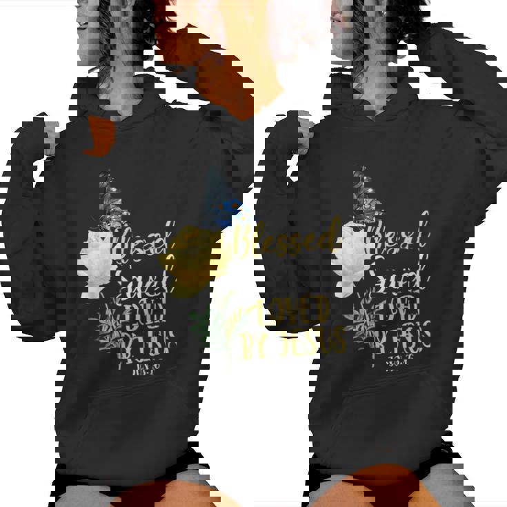 キリスト教聖書の言葉 蝶 バラの花 ヨハネ3 レディースパーカー