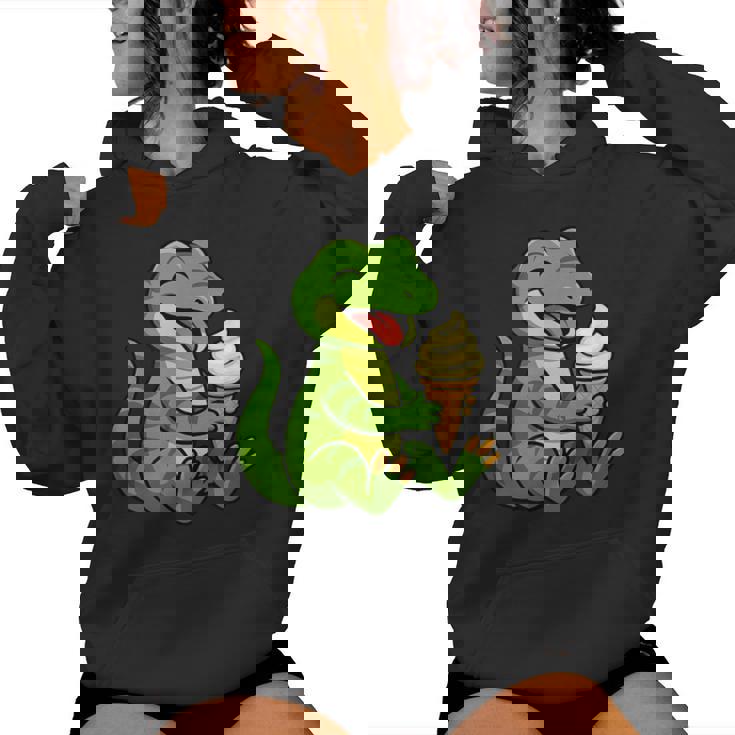 トカゲ アイスクリーム 動物園 動物好き カワイイ 男の子 女の子 キッズ レディースパーカー