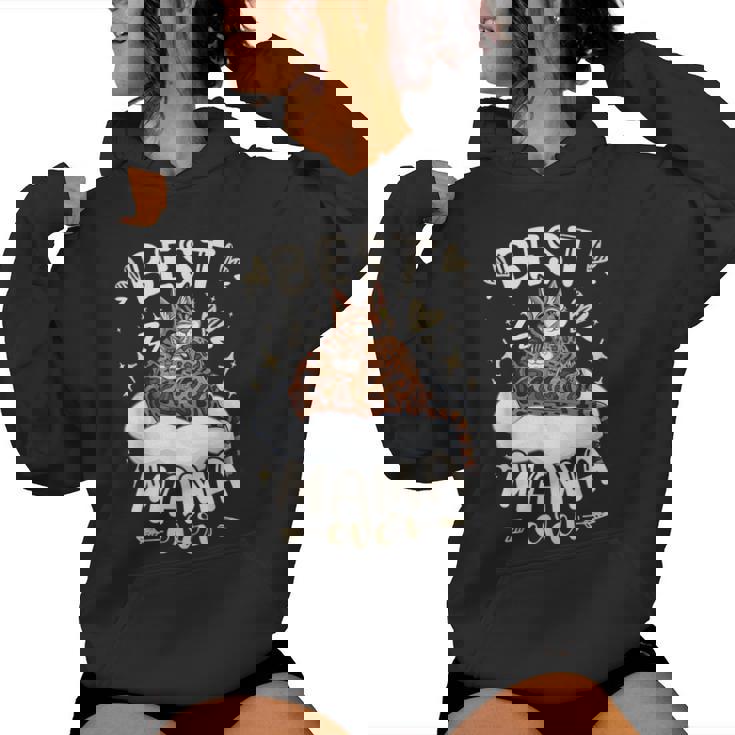 ベンガル猫のお母さんと子猫、母の日、お母さん レディースパーカー