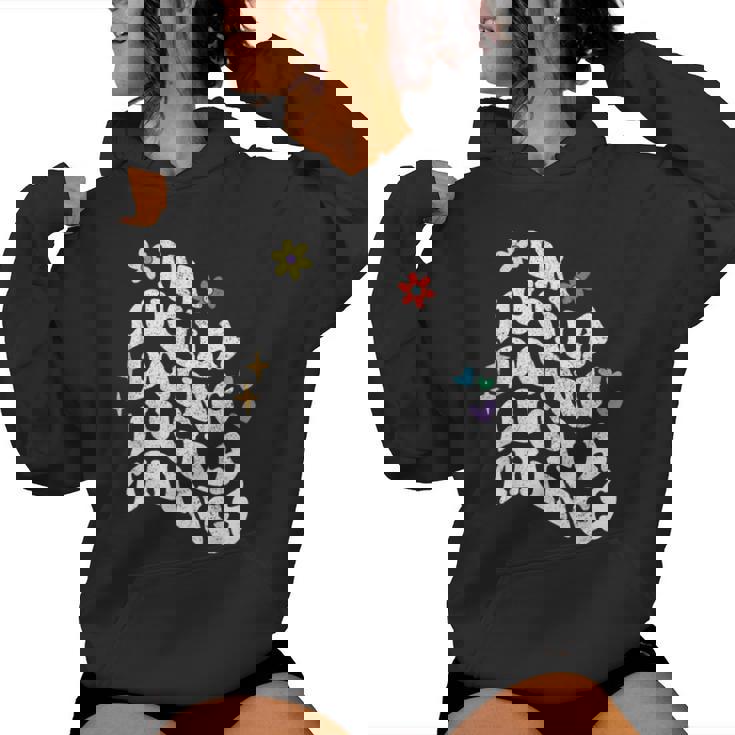 レトロ Groovy Im Lucila Doing Lucila Things 面白い母 レディースパーカー