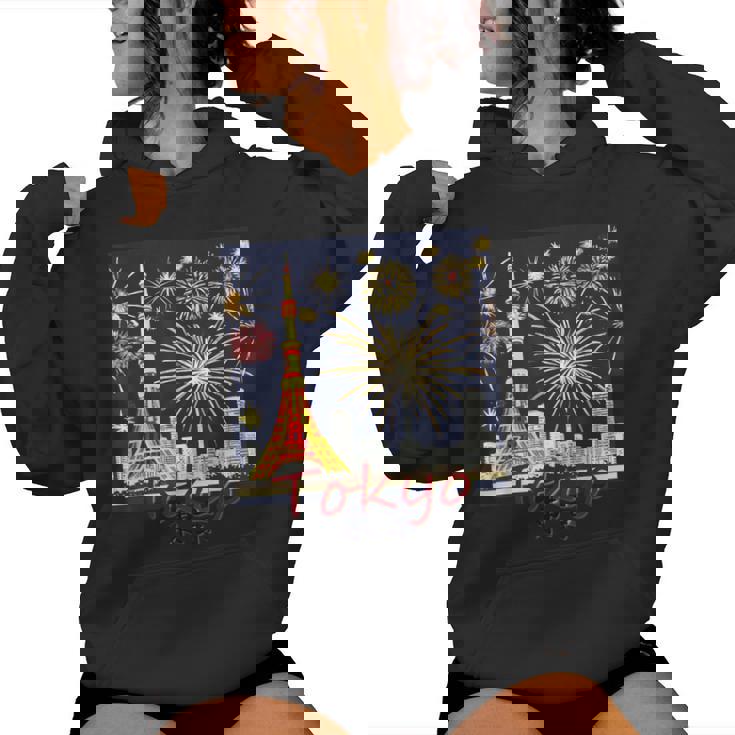 東京 東京タワーと花火大会 日本 漢字 By Kana Kanjin レディースパーカー