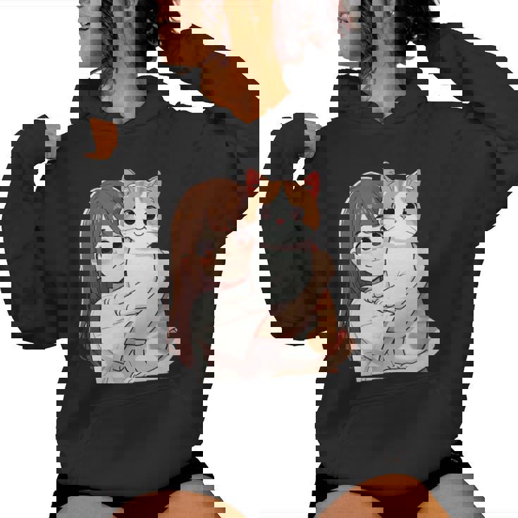 猫と少女 Cat And Girl レディースパーカー