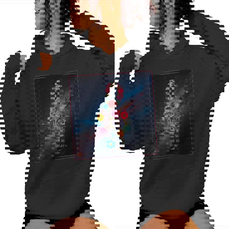 花 高音記号 銀河 宇宙 天の川 レディースパーカー