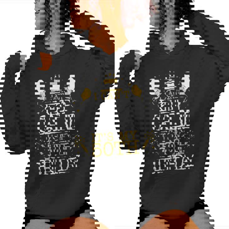 花火とケーキ I Can't Keep Calm It's My 50Th Birthday レディースパーカー