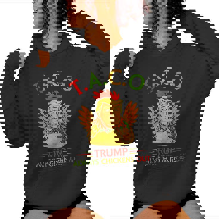 面白い トランプ タコス トランプ Always Chickens Out レディースパーカー