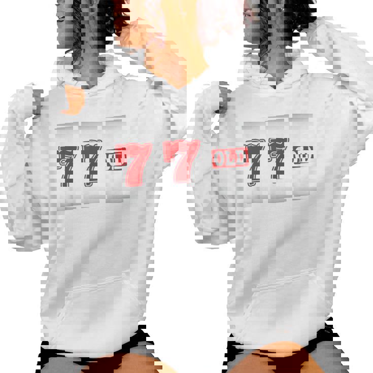 77 歳 喜寿 77歳 77才 お祝い 男性 女性 喜寿祝い 父 母 きじゅ 誕生日 スロット パチスロ レディースパーカー